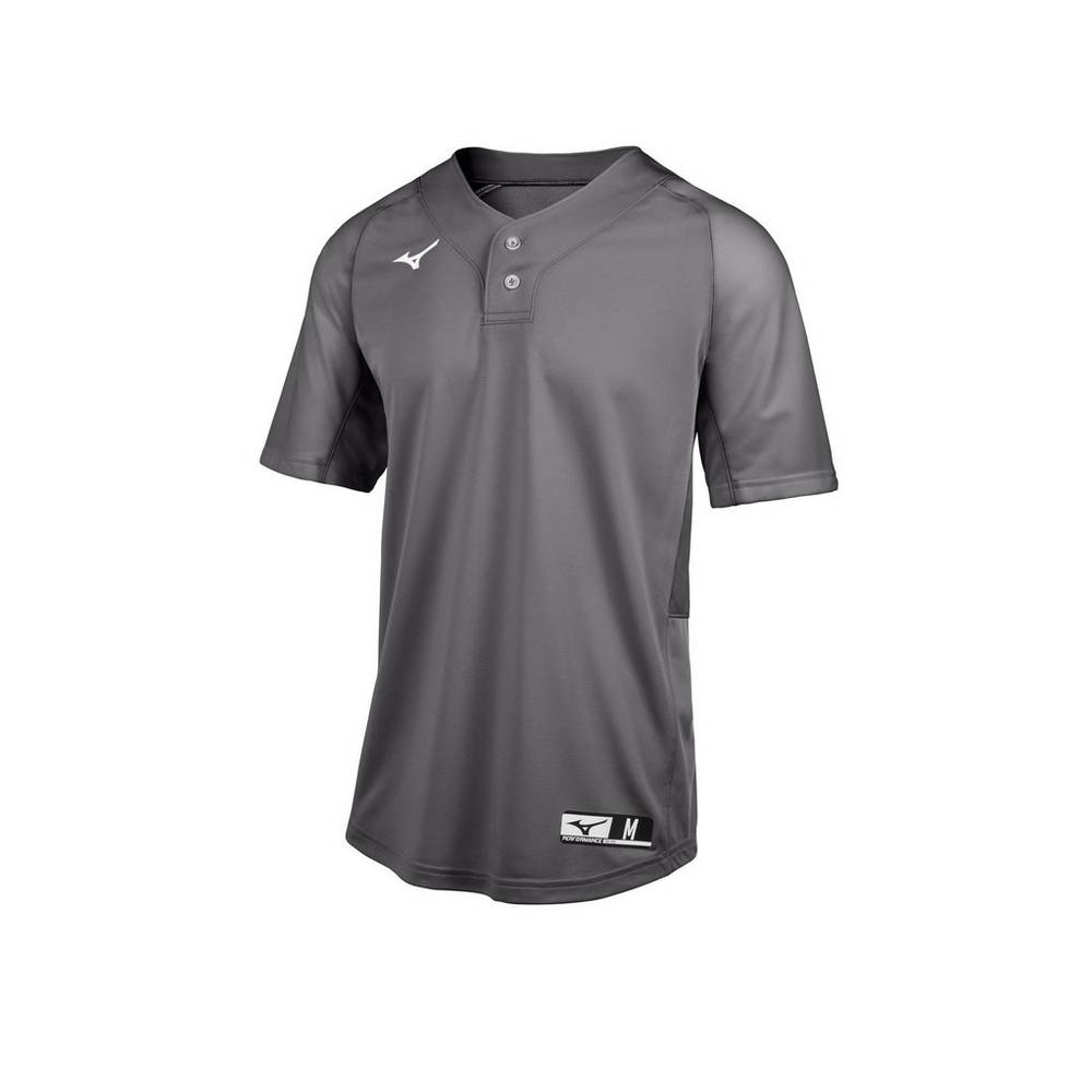 Maglia Mizuno Baseball Aerolite 2-Button Uomo - Grigie - 63972-DCLP